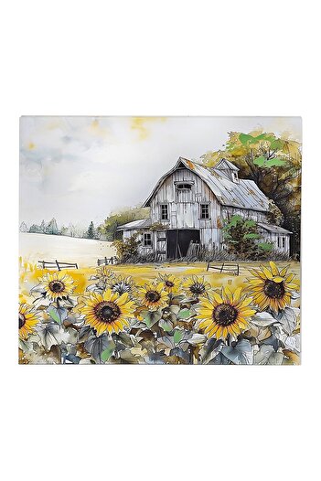 MAPLE LEAF Canvas Wall Art, 40% Hand Painting Wall Frame 50x50cm