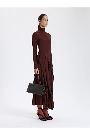 BAQA Powder Draped Long Dress