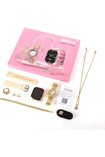 Generic Luxury Smartwatch Gift Set for Women | Jewelry & Extra Strap