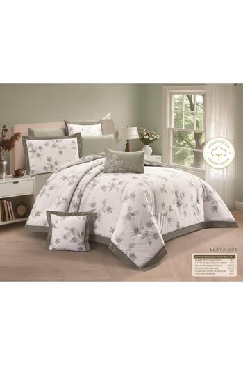 Roshen New king size double bed sheet, 100% cotton, with luxurious packaging and full filling, 8 pieces, suitable for a 200*200 bed. Luxury, quality and elegance.