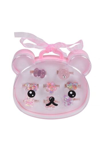 OEM Summer Rings Teddy Bears Hearts in Teddy Box for Children - 8pcs