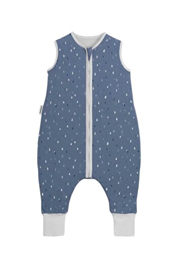 GÜRPAMUK HOME & BABY Outlet Winter 2.5 Tog Footed-Bibbed Baby Girl-Boy Sleeveless Zippered Sleeping Bag/Blue