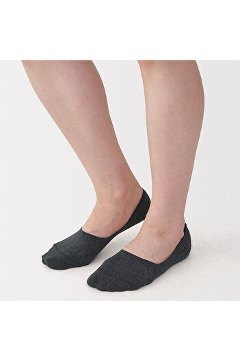 Muji Thin No-Show Socks with Heel Grip (Reclaimed Cotton)
