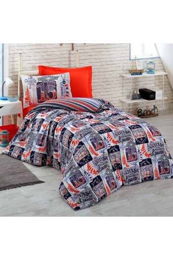 Cotton Box Single bed linen, 100% cotton ranforce, Cotton Box, Regatta Navy Blue