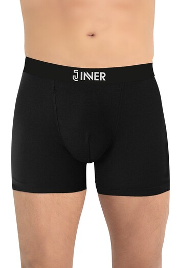 Just inner Men's Boxer Logo Elastic (96% Micro Modal - 4% Elastane)