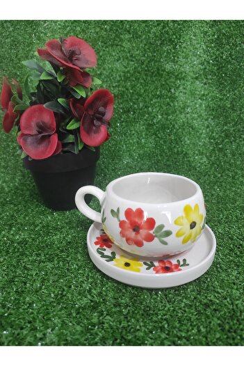 Home Coffee Cup with Saucer, Flat Model