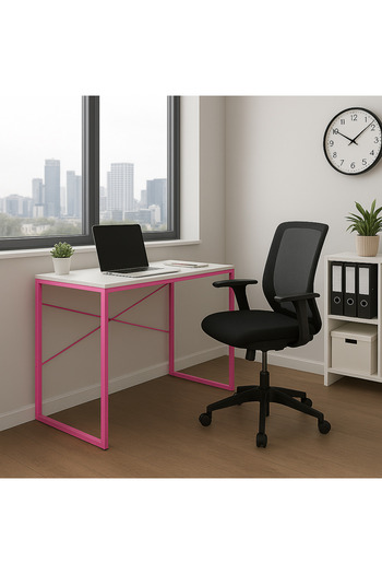 UnicSpot Children's desk for girls, pink, 78x46x76 cm