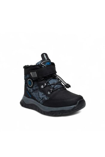 CEZY Durable, Orthopedic, Furry, Velcro Strap, Black-Sax Boy's Boot Shoes