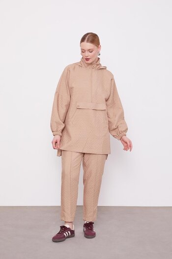 Levidor Camel Hooded Sportswear Set