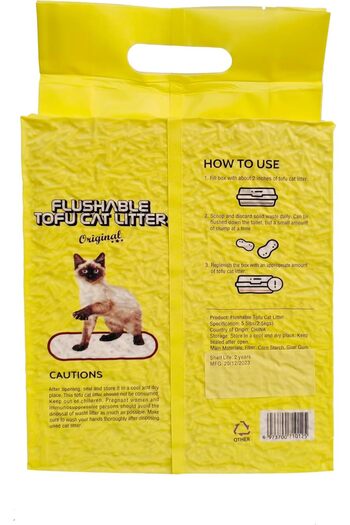 Sand Bible Pack of 6 (36L), Natural Flushable Tofu Cat Litter, Strong Clumping, Ultra Absorbent, Odor Control,
