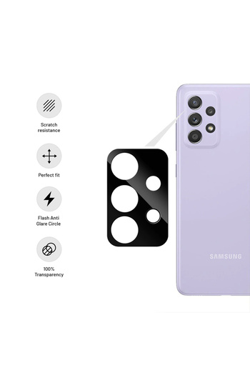 Optim Solution Camera Film for Samsung Galaxy A52 / A52s, Tempered Glass, Black