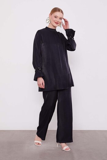 Levidor Black Stone Detailed Double Suit