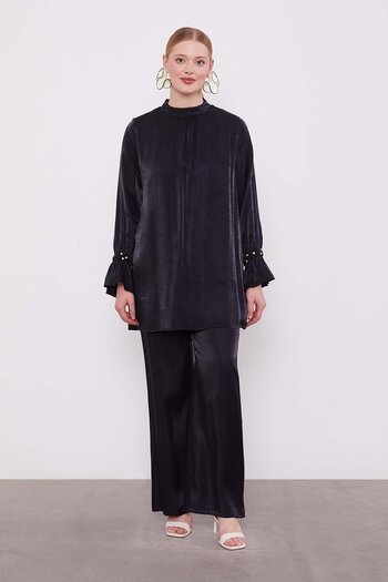 Levidor Black Stone Detailed Double Suit