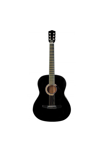 Depox ® wooden classical guitar, string set included, 95 cm, Classic Black
