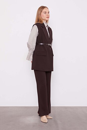 Levidor Bitter Brown Vest Double Suit
