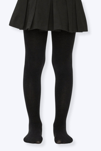 CiciTime Çocuk Modası Girl's Washable Winter Cotton Black Pantyhose