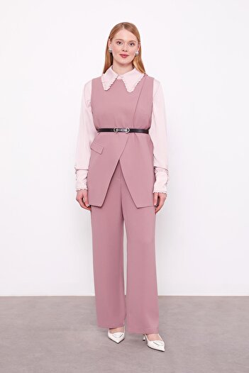 Levidor Rose Asymmetric Vest Double Suit
