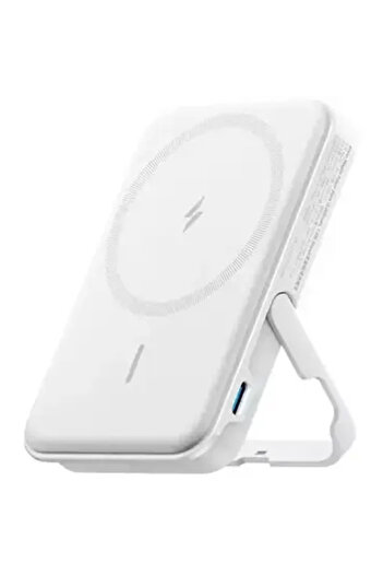 Anker باور بنك أنكر المغناطيسي مع حامل - 5000mAh - أبيض