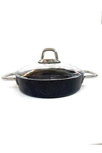 TRENDBULL Titanium Granite Flat Bottomed Rice Pot with Steel Handle 26 cm