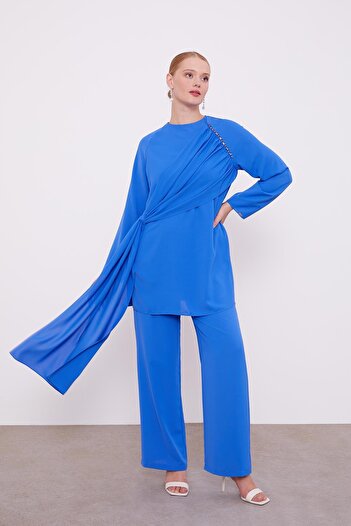 Levidor Saks Embroidered Detailed Double Suit