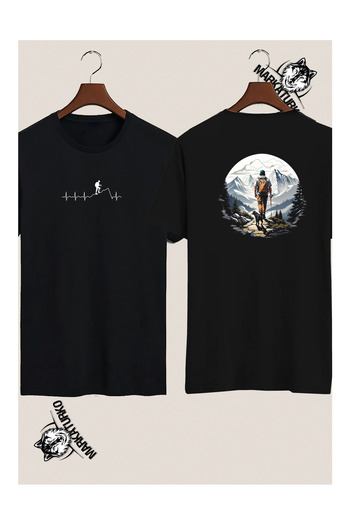 MarkaTurko Avci Doğa Special Design Double Sided Printed T-Shirt 74-1001