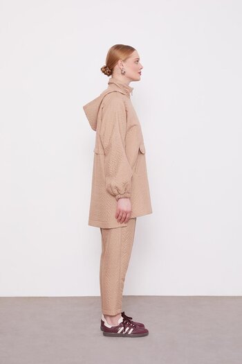 Levidor Camel Hooded Sportswear Set