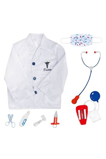 OEM Children's Doctor Costume & Medical Accessories Set 8 Pieces