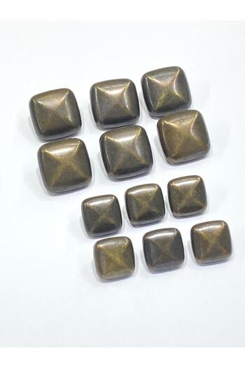 karantuhafiye Italian Coat Button Set / Square Model / Oxide