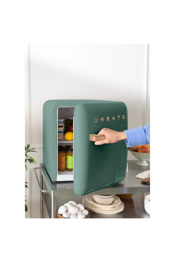 Create Retro minibar refrigerator, CREATE, 48 liters, sage/rose gold