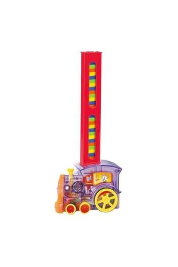 Welora Educational Board Game Train Domino, with Light and Sound, 33x8x23 cm, Multicolor