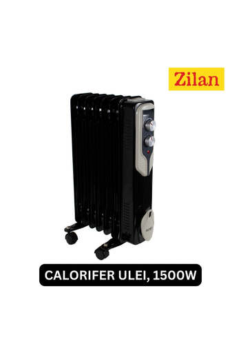 Zilan Electric Heater - 1500W, 7 Elements, Adjustable Thermostat, Overheating Protection, ZLN 3642