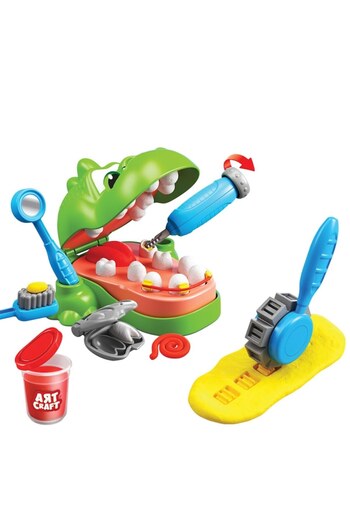 OEM DOH Dentist Dinosaur Dough Set with Accessories - 6 pcs