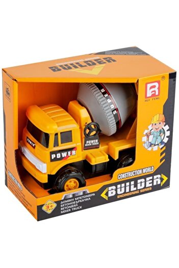 SHOPIENS Toy Cement Mixer for Kids, Yellow, 21 x 11 x 18 cm