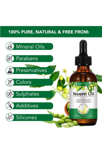 OEM Ulei de Neem 100% Presat la Rece pentru Păr, Piele și Unghii 60 ml ALIVER