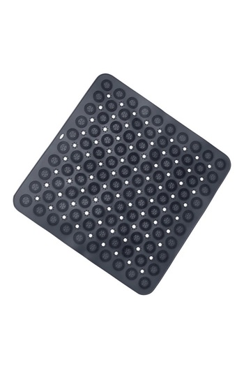 ALBBEK 2 Pieces Anti-Slip, Water Draining, Massage Mat with Suction Cups for Bathroom Shower Tub -54X54Cm A-150