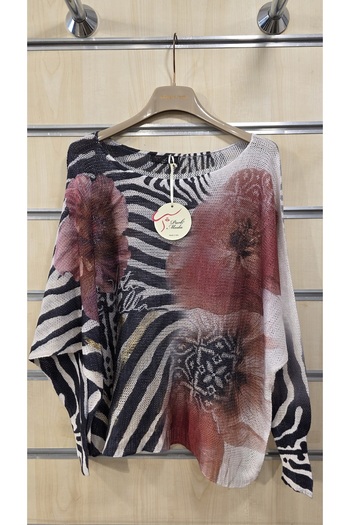 Park Moda Mercerized Blouse Mixed Floral Pattern