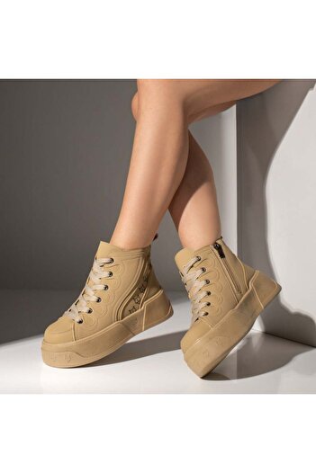 BMoD Women's khaki sport boots with a thick sole MOD10839