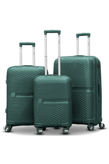 ZAAPPY Hard Case 3 Piece Set (20/24/28 Inch) Miami PP Luggage Lightweight, Unbreakable, Secured Lock