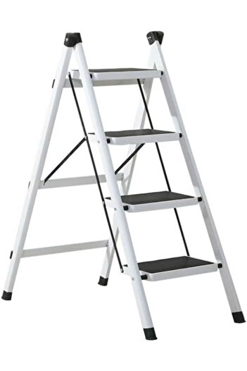 Cady One 4-Step Portable Folding Ladder with Extra Wide Non-Slip Heavy Duty Steel Pedal