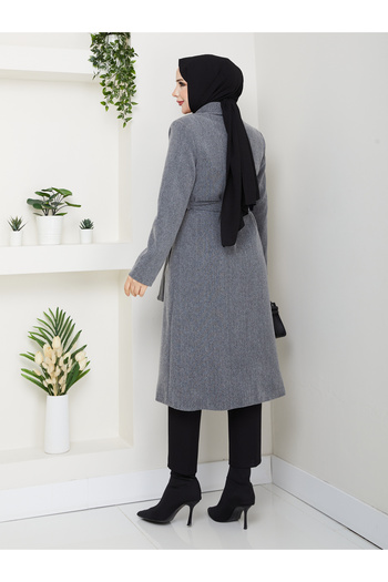 RACE FASHİON Belted Lined Cashmere Coat Rc5032