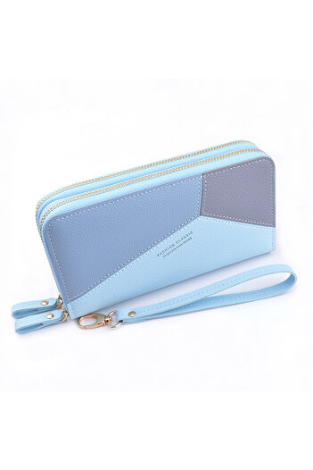 Tessero Women's wallet made of eco-leather, multiple compartments, three-color model, iron closure