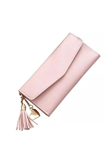 Tessero Women's wallet made of eco-leather, compartmentalized, envelope model with tassel and d-shaped charm