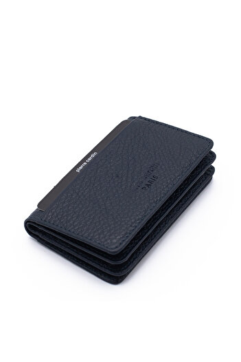 Pierre Cardin Navy Blue Unisex Leather Card Holder 0188L1N