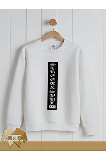 MÇ FAMİLY STORe M.Ç Premium Original Men's Sweatshirt Long Sleeve Seasonal Printed Special W Design Hoodie