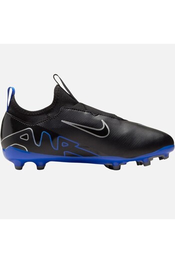 Nike Mercurial Air Zoom Vapor 15 Academy Fg/Mg Children's Football Shoes with Socks Black
