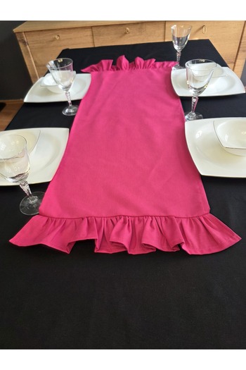 Angels' Collection Two-Sided Ruffle Runner - Has a Liquid Repellent Property