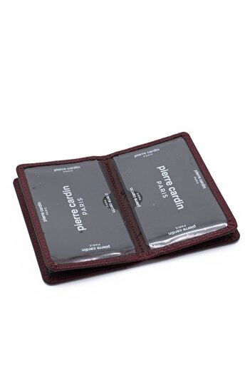 Pierre Cardin Claret Red Unisex Leather Card Holder 0188B6D