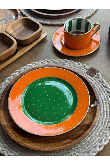 ROSSEV Breakfast Set Polka Dot 52 Pieces for 6 People