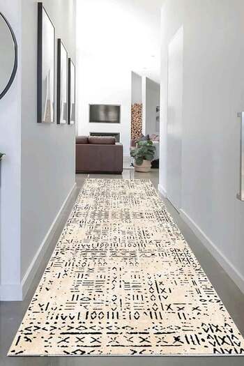 Decomia Home Washable Non-Slip Pet Friendly Printed Carpet & Area Rug Runner Rug for Living Room Kitchen
