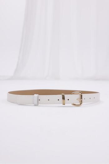 Mynoa Gold İtal Buckle Women's Belt, Trouser Belt, Jacket Belt, Shirt Belt.